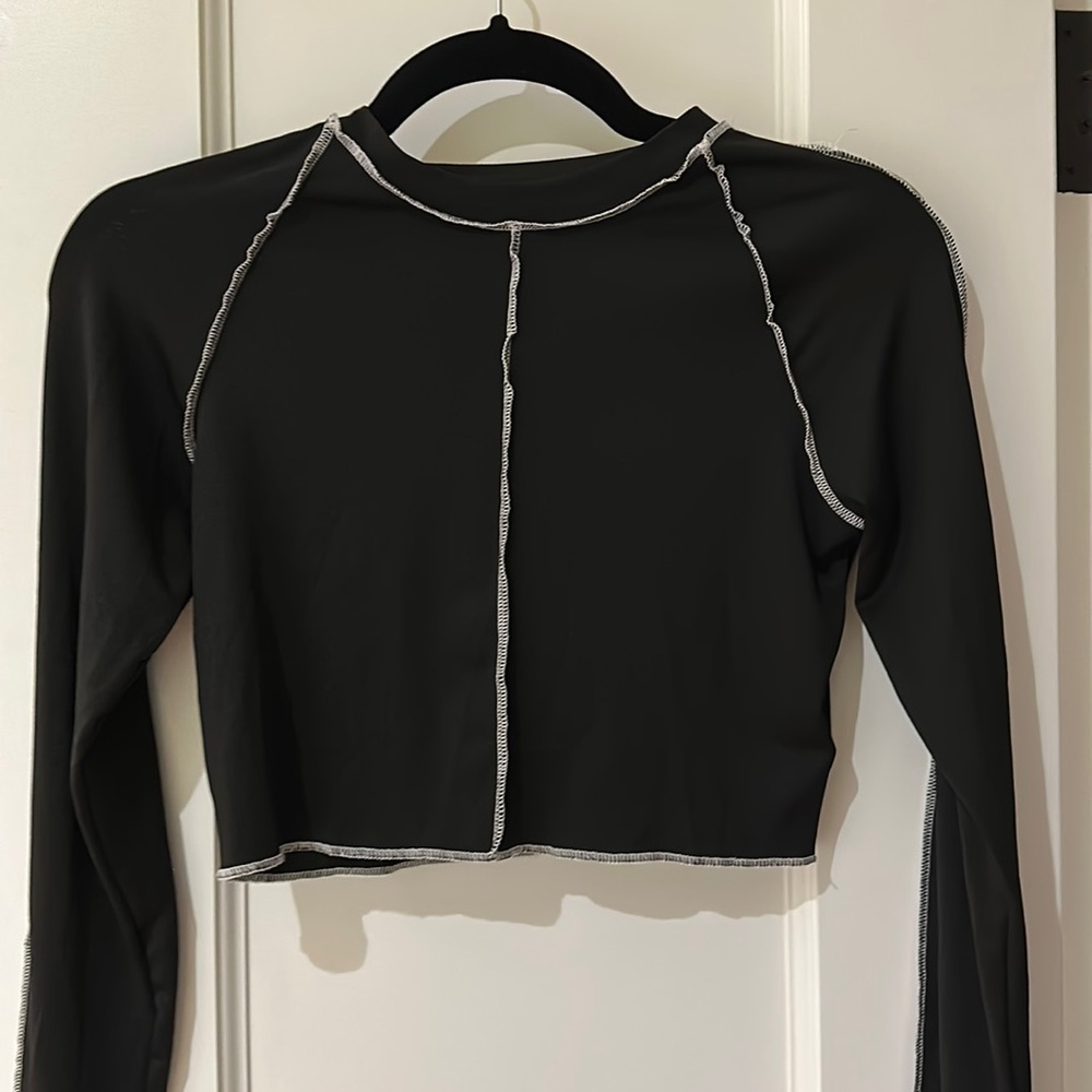 black long sleeve with white seams
